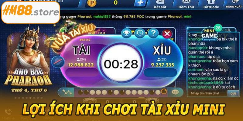 Lợi ích khi chơi Tài xỉu mini HM88